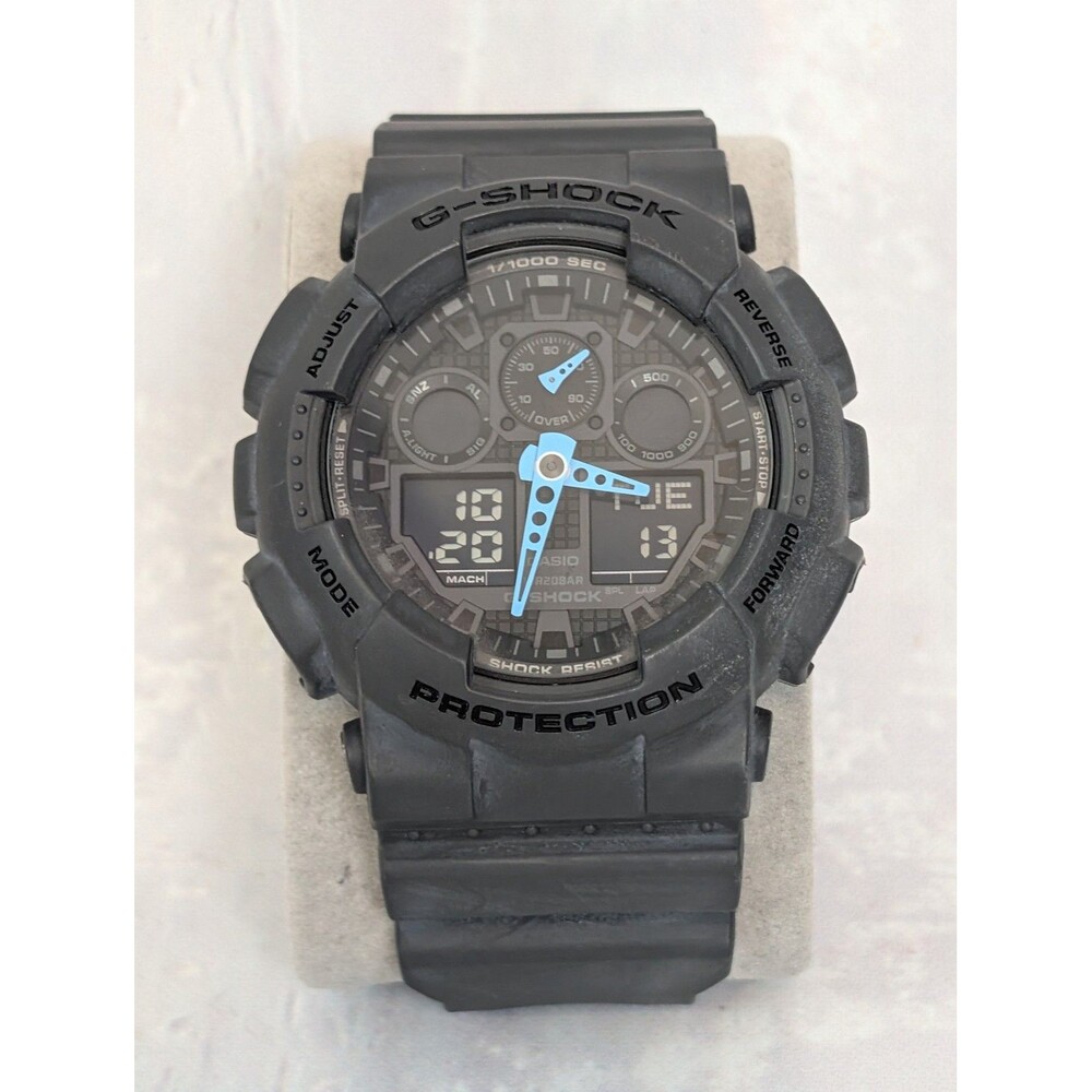 Casio G-Shock GA-100C Black Blue Ana-Digi Men's Watch Module 5081